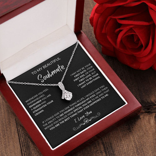 To My Beautiful Soulmate | Alluring Beauty Drop Necklace "You are the Best Thing"